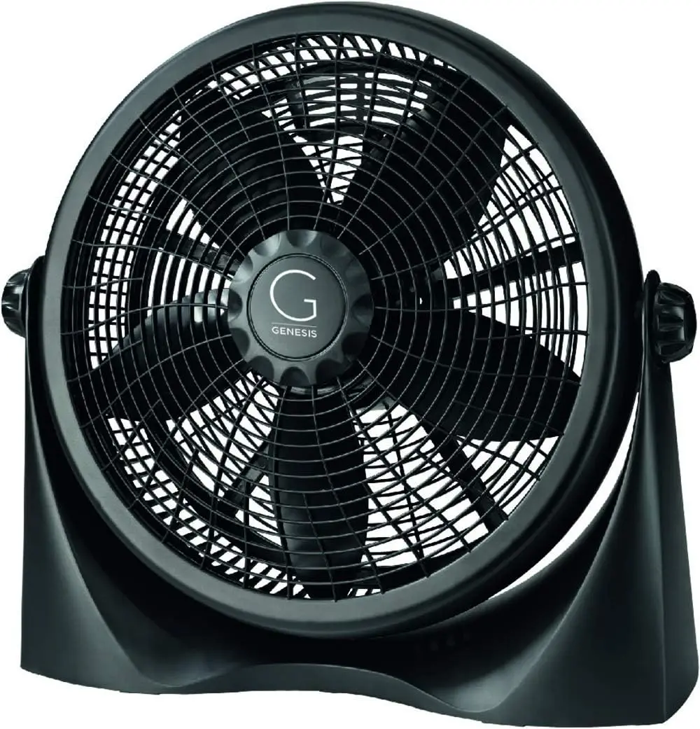A3FLOORFANBLACK Регулируемый Настольный Напольный вентилятор на 360 градусов, 16 дюймов, Черный Вентилятор для коляски, Кондиционер, Портативный вентилятор для Кемпинга, Мини-вентилятор для