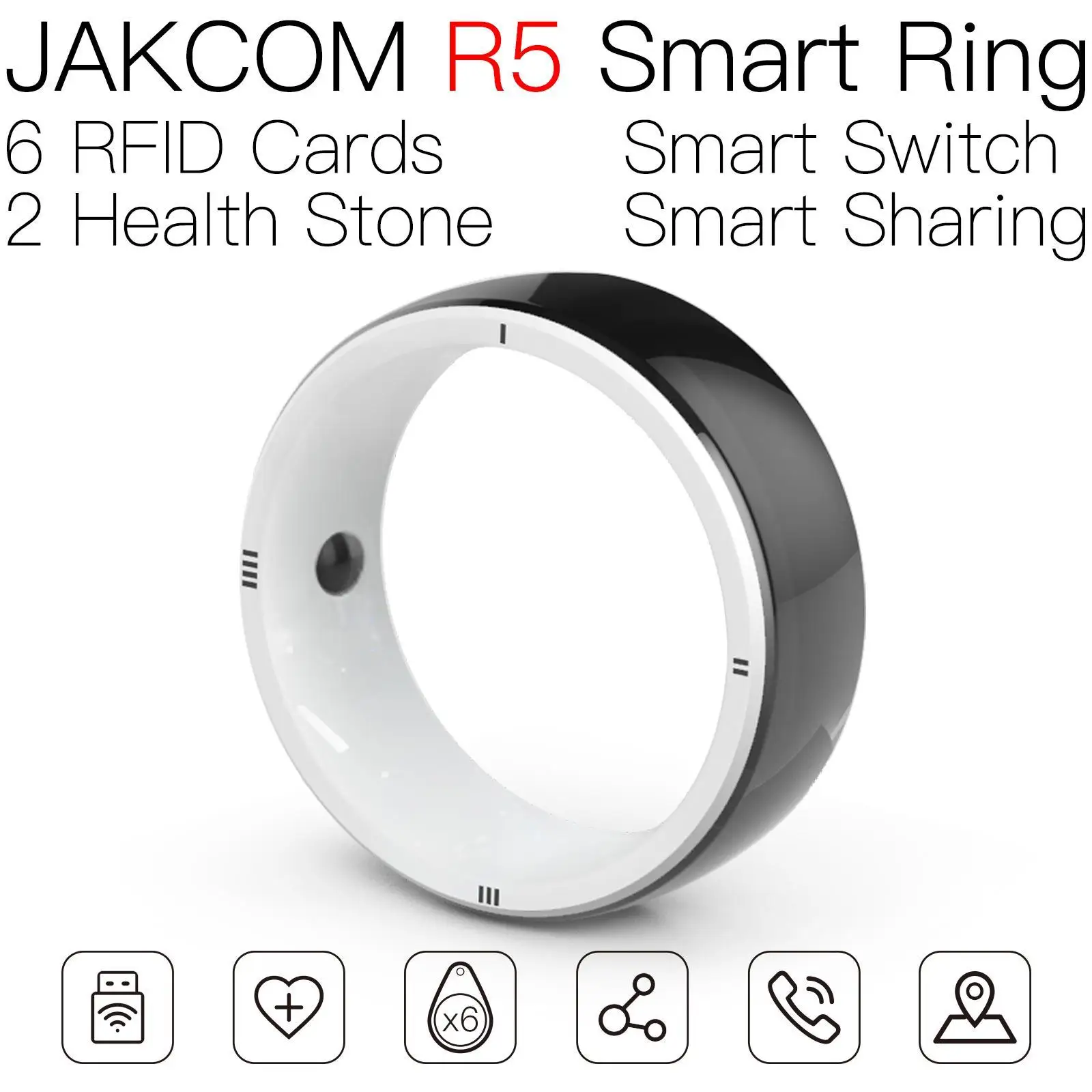 JAKCOM R5 Смарт-кольцо для мужчин и женщин, активная rfid-метка 125 125k, автоколонна, 15 мм, защитные кабельные уплотнения для игровых карт