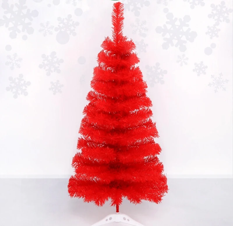 Бесплатная доставка, Рождественская вечеринка, Рождественская елка, 90 см, мини-красная тяжелая сосна, искусственная Рождественская елка