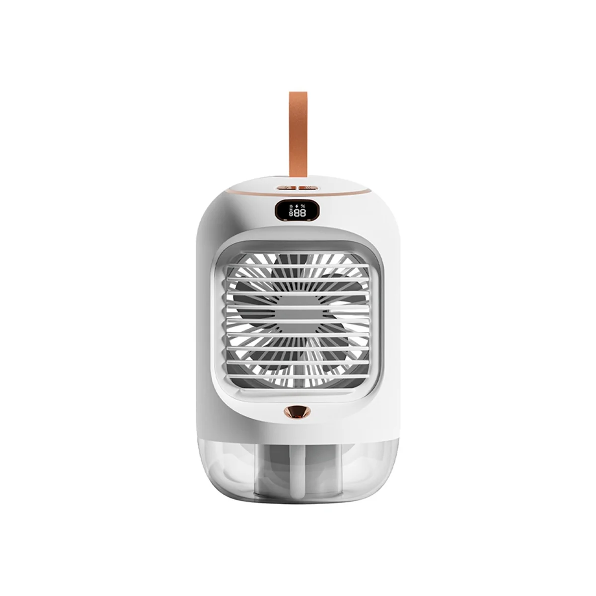 Машина для холодной воды, вращающийся вентилятор для увлажнения, мини настольный вентилятор с качающейся головкой, USB-зарядка, вентилятор для ночного освещения, белый