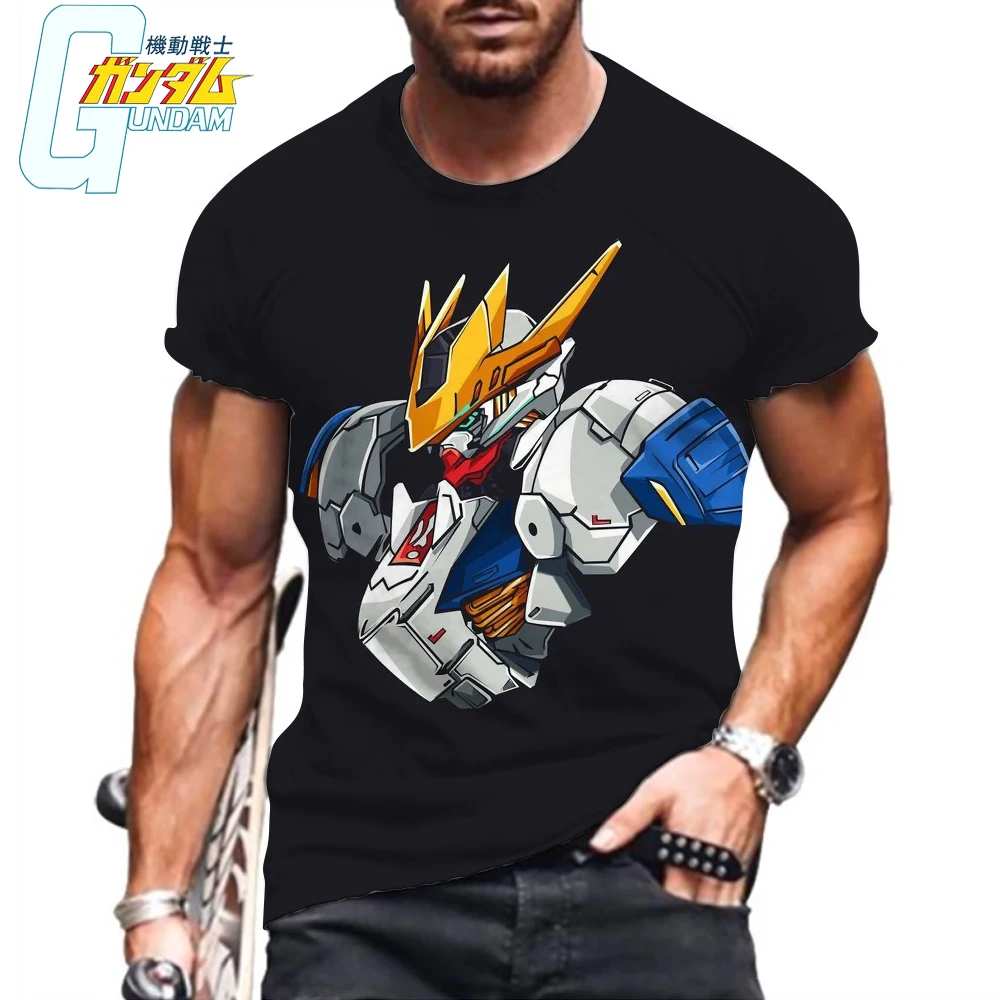 Мужская футболка 6XL Gundam HD с принтом Essentials, Аниме Одежда Harajuku, Высококачественные Топы, Летняя мода Y2k, Оверсайз, Новинка 2023