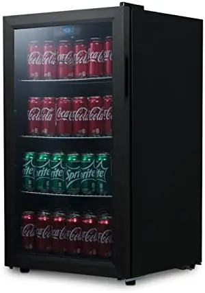 Охладитель для прохладительных напитков, вместимостью 3,6 кубических фута, Холодильник для напитков с 3 регулируемыми полками и контролем температуры, Мини-холодильник для напитков